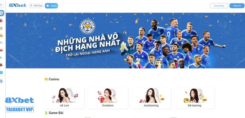 Giao diện 8xbet có thiết kế vô cùng đẹp mắt 