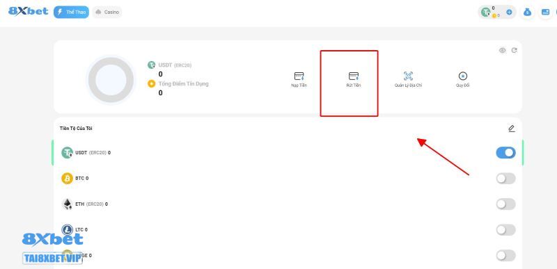 Hướng dẫn chi tiết cách rút tiền trên 8xbet