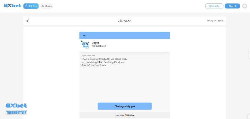 Nhân viên tại 8xbet cực kỳ chuyên nghiệp 