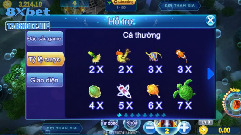 Tỷ lệ thưởng trong game Royal Fishing rất cao