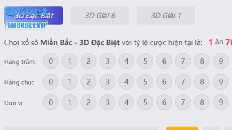 Xổ số miền Bắc - 3D giải đặc biệt