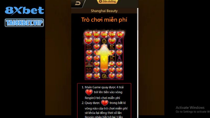 Luật chơi game Nổ hũ Shanghai Beauty 8Xbet chi tiết